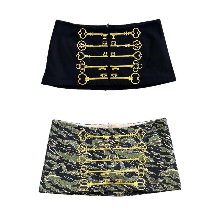 Women's mini skirt with unique key design StylebySassy