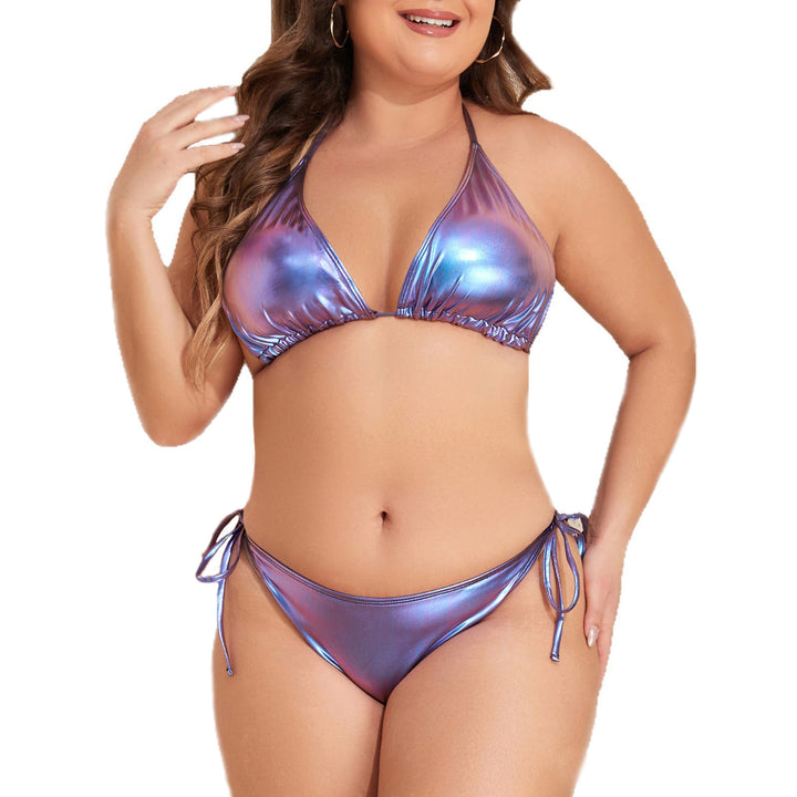 Women's Triangle Bikini with Shimmering Design StylebySassy