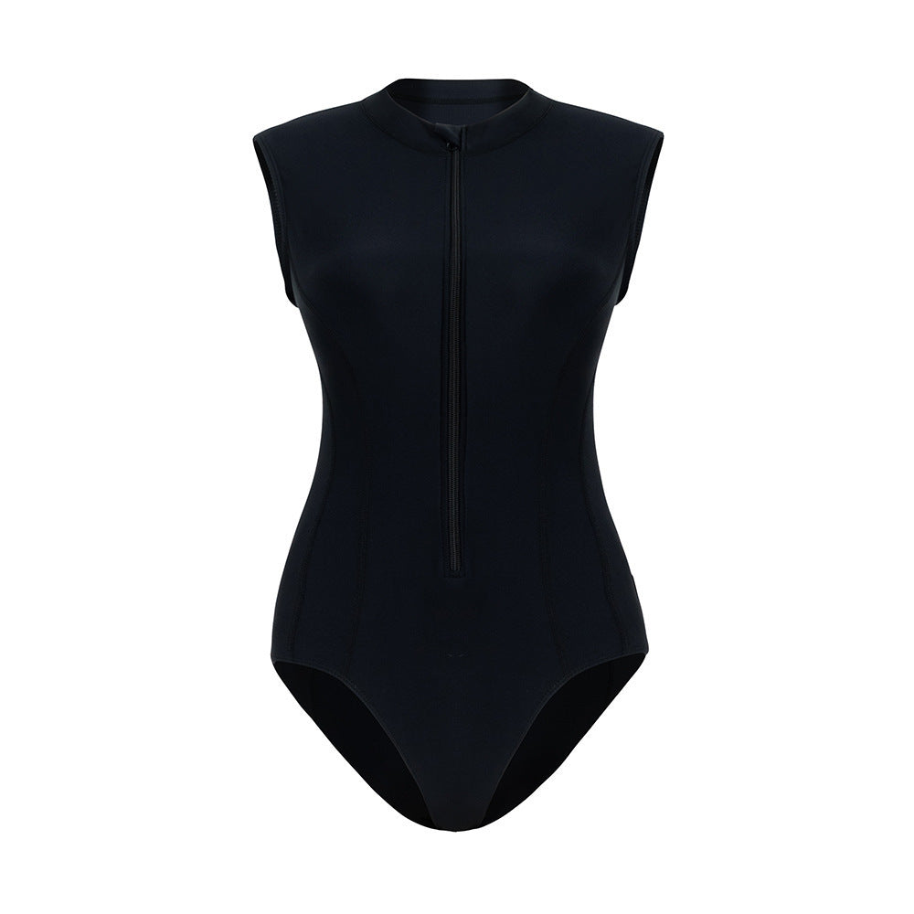 Women’s Sporty One-Piece Swimsuit with High Neck StylebySassy