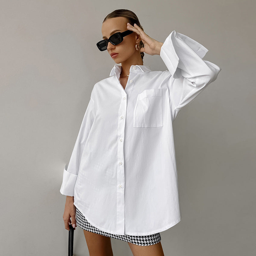 Women's Oversized Shirt Blouse made of high-quality Cotton StylebySassy