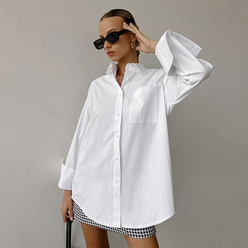 Women's Oversized Shirt Blouse made of high-quality Cotton StylebySassy