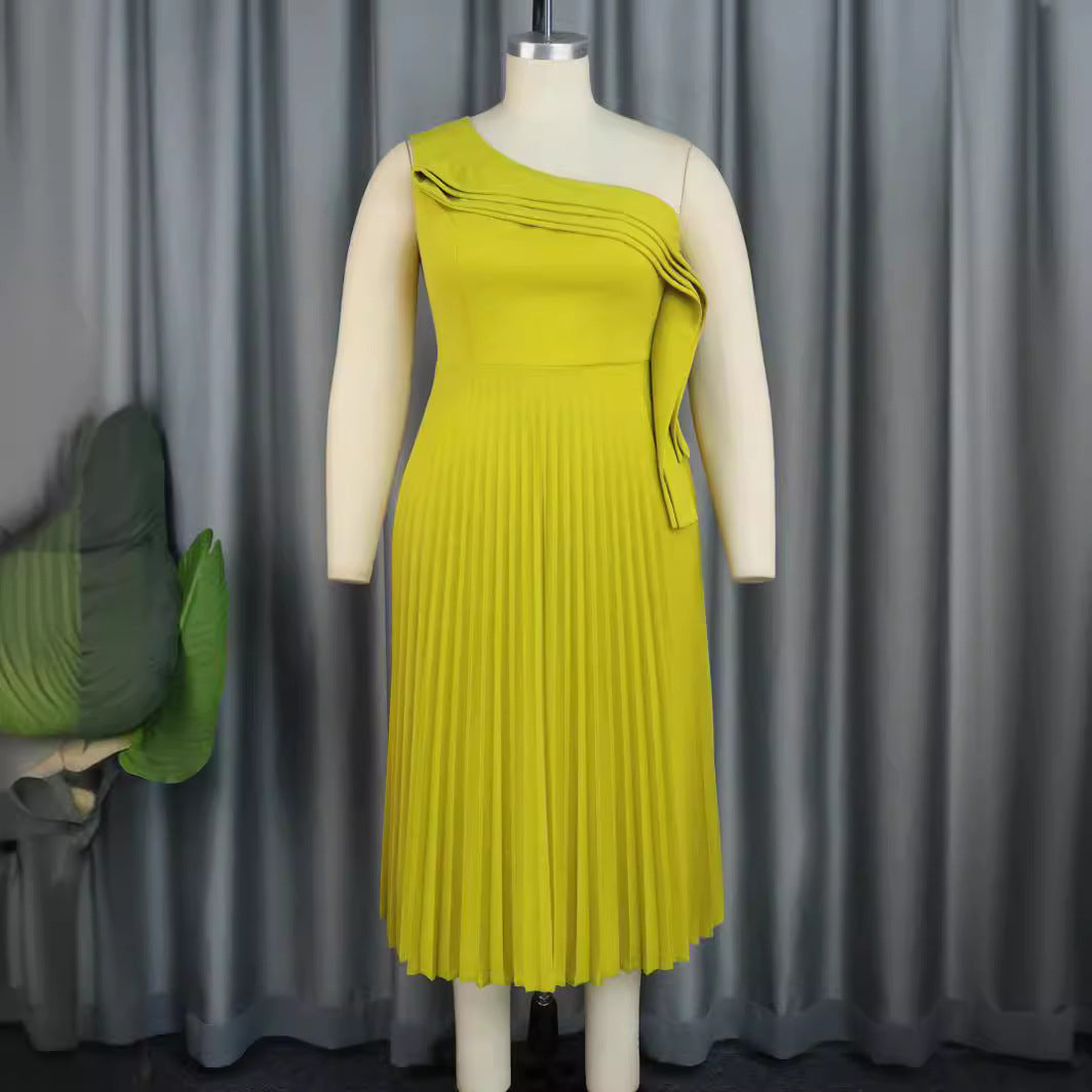 Ladies Elegant Wrap Dress with Asymmetrical Ruffle Design StylebySassy