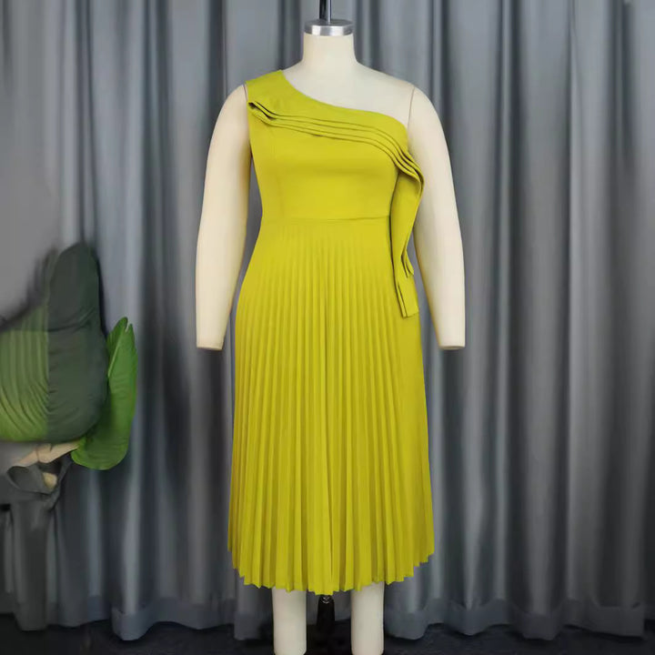 Ladies Elegant Wrap Dress with Asymmetrical Ruffle Design StylebySassy