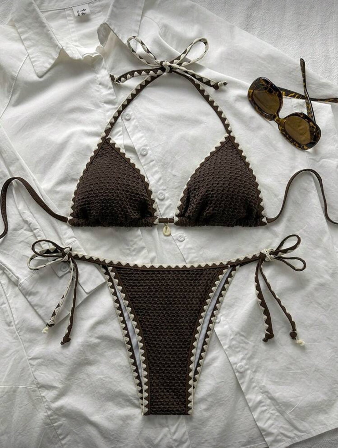 Women Triangle Bikini with Ruffles StylebySassy