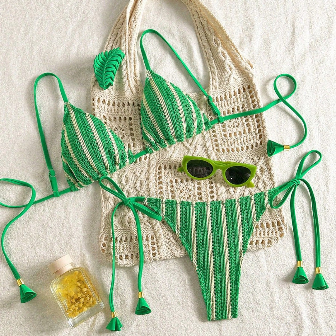 Women Strappy Bikini Set with Adjustable Straps StylebySassy