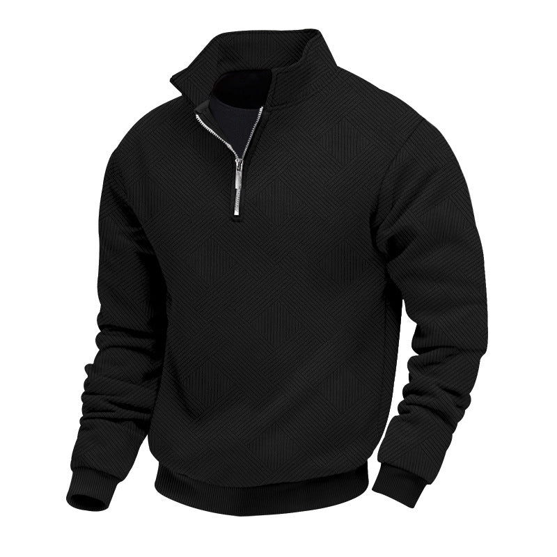 Men's structured troyer with half zip and standing collar StylebySassy