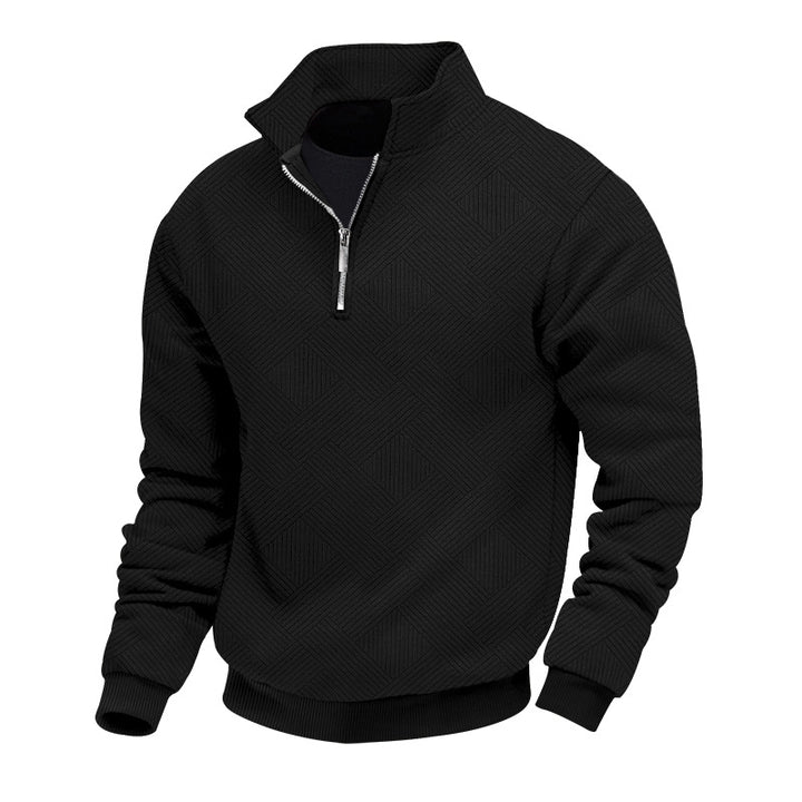 Men's structured troyer with half zip and standing collar StylebySassy