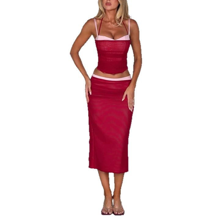 Women's Sexy Crop Top and Midi Skirt Set StylebySassy