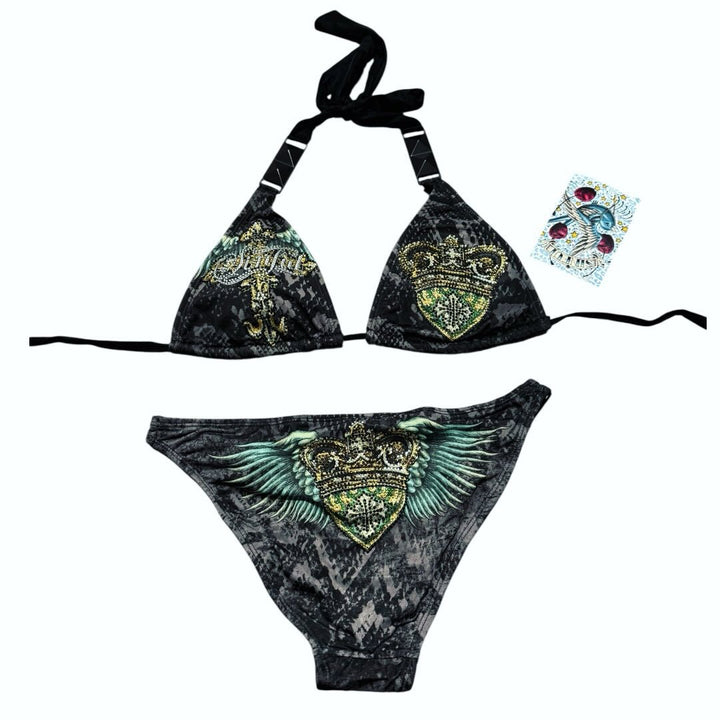 Women's Triangle Bikini with Creative Pattern StylebySassy