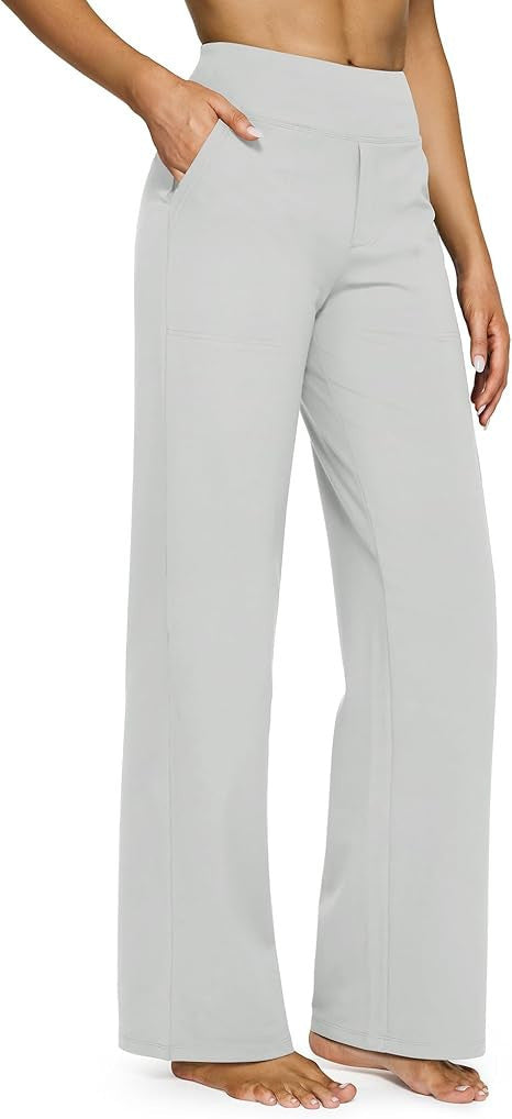 Women wide-cut Palazzo pants with high-cut comfort waistband and side pockets StylebySassy