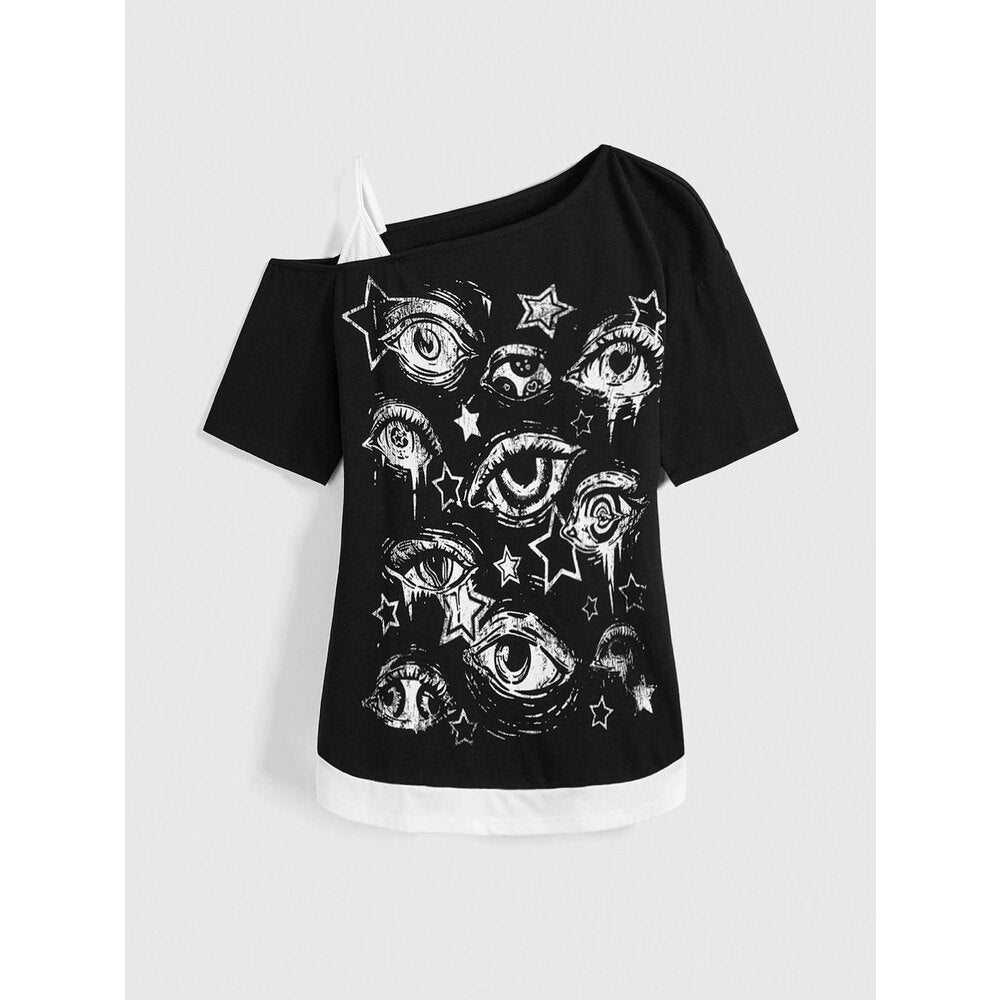 Women’s creative T-shirt with asymmetric design StylebySassy