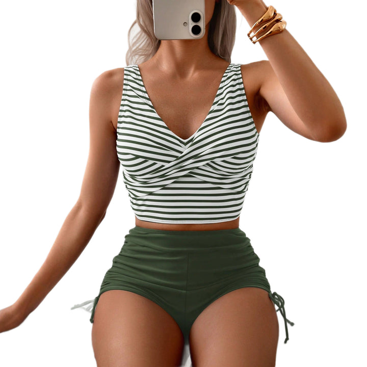 Ladies Sporty Crop Top and High-Waisted Shorts StylebySassy