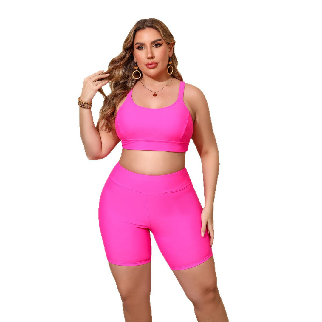 Women's Sporty Crop Top and Cycling Shorts StylebySassy
