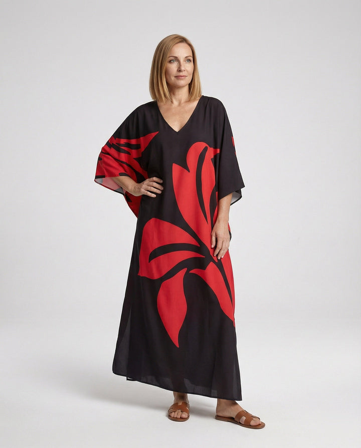 Women's Maxi Dress Kaftan V-Neck