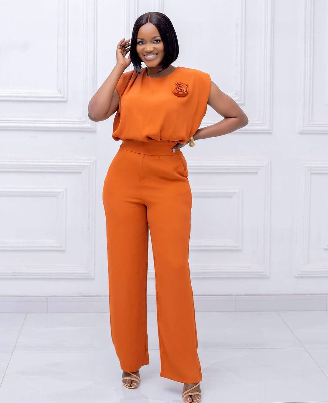 Women's elegant all-in-one jumpsuit with floral detail StylebySassy
