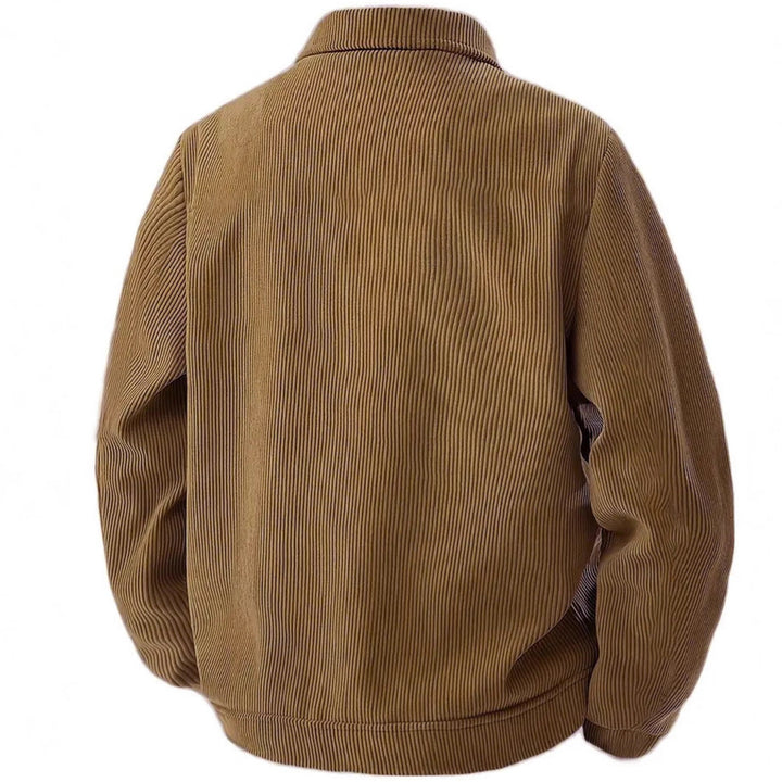 Men's cord jacket in the classic work jacket style with snap buttons and chest pockets StylebySassy