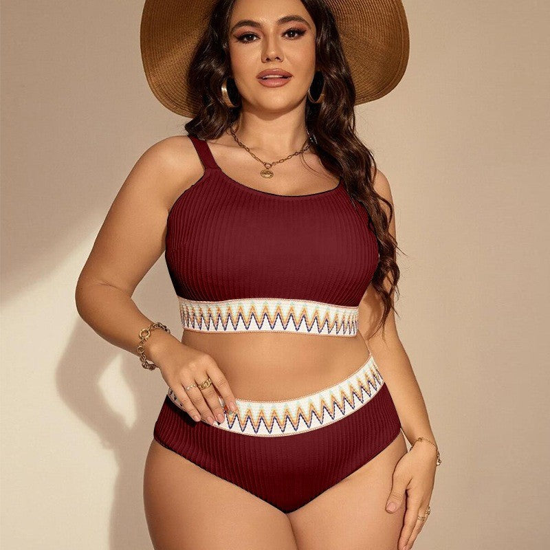 Women’s Sporty Bikini Set with High Waist and Elastic Band StylebySassy