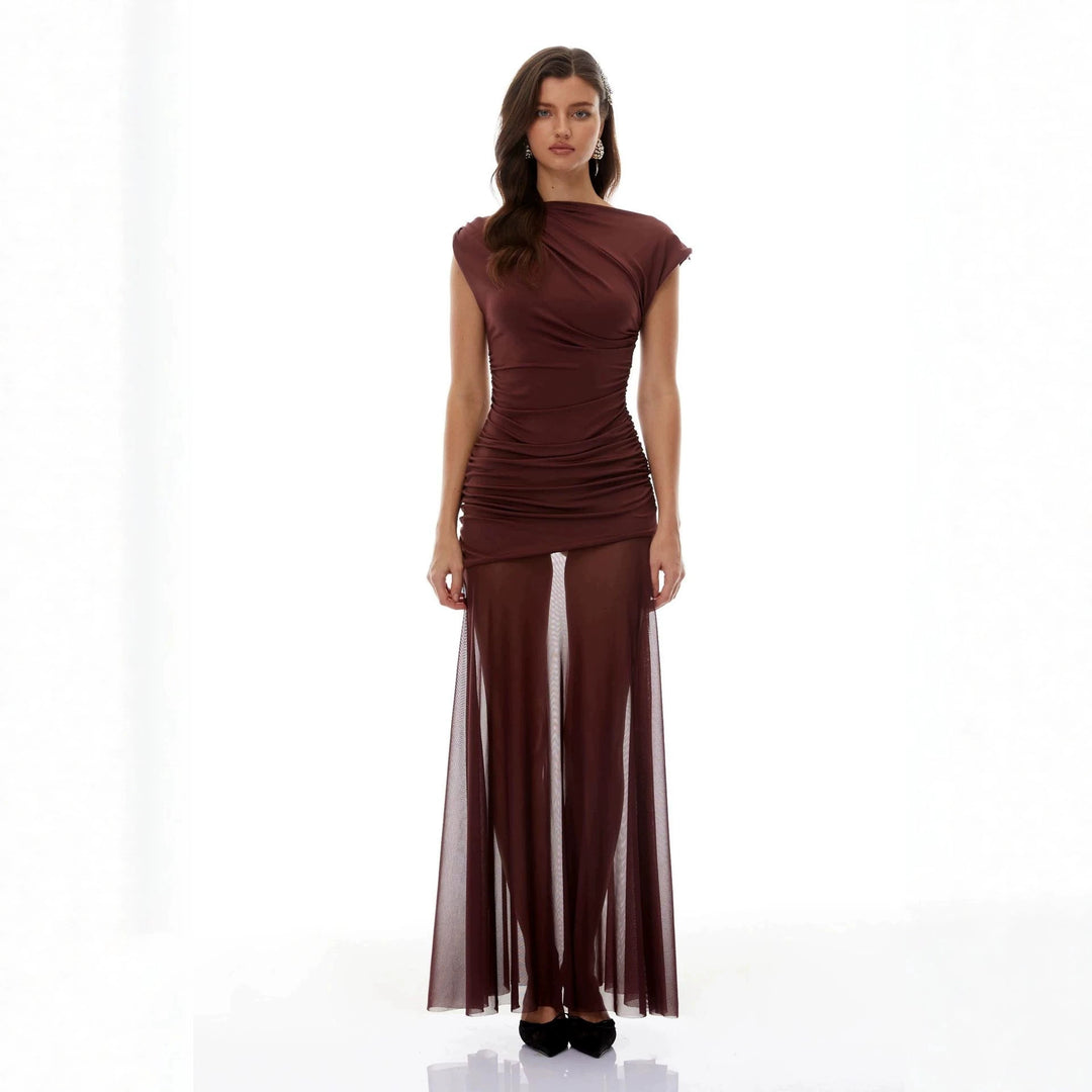 Women Elegant Wrap Dress with Ruffle Details StylebySassy