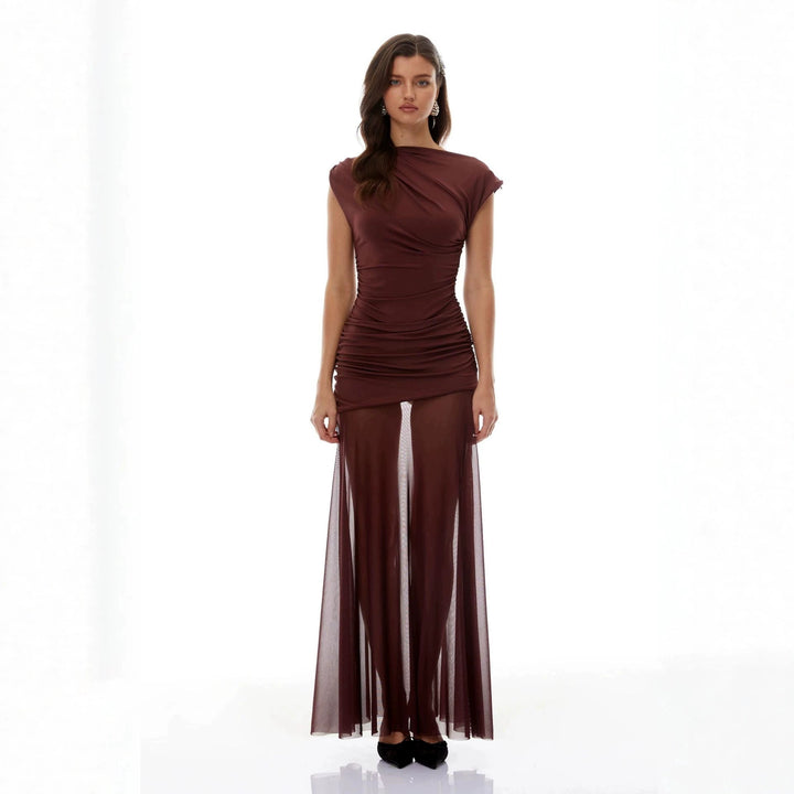 Women Elegant Wrap Dress with Ruffle Details StylebySassy