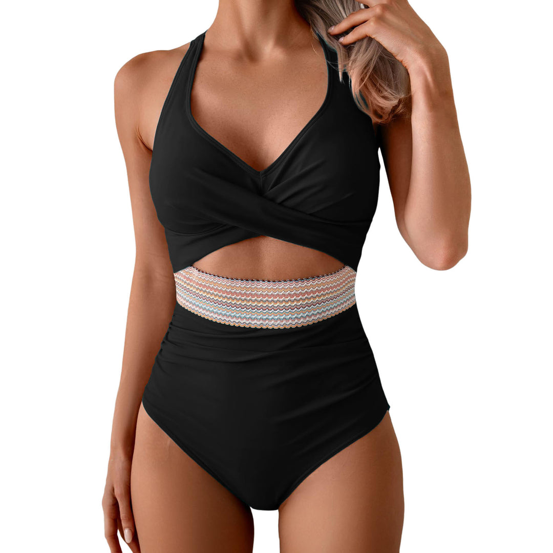 Women One-Piece Swimwear with Innovative Wrap Look StylebySassy