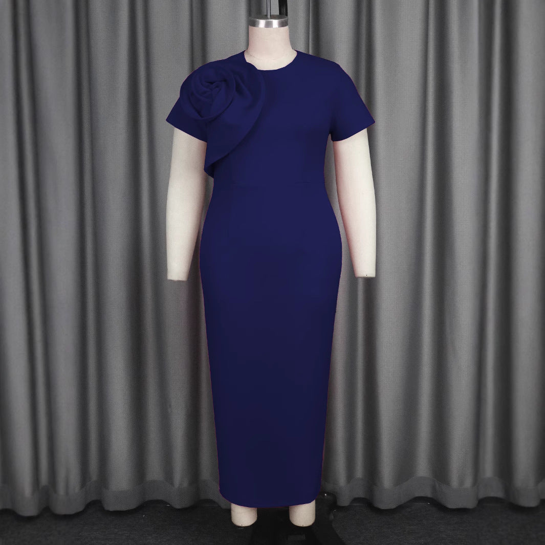 Women Elegant Maxi Dress with Floral Ruffle Detail StylebySassy