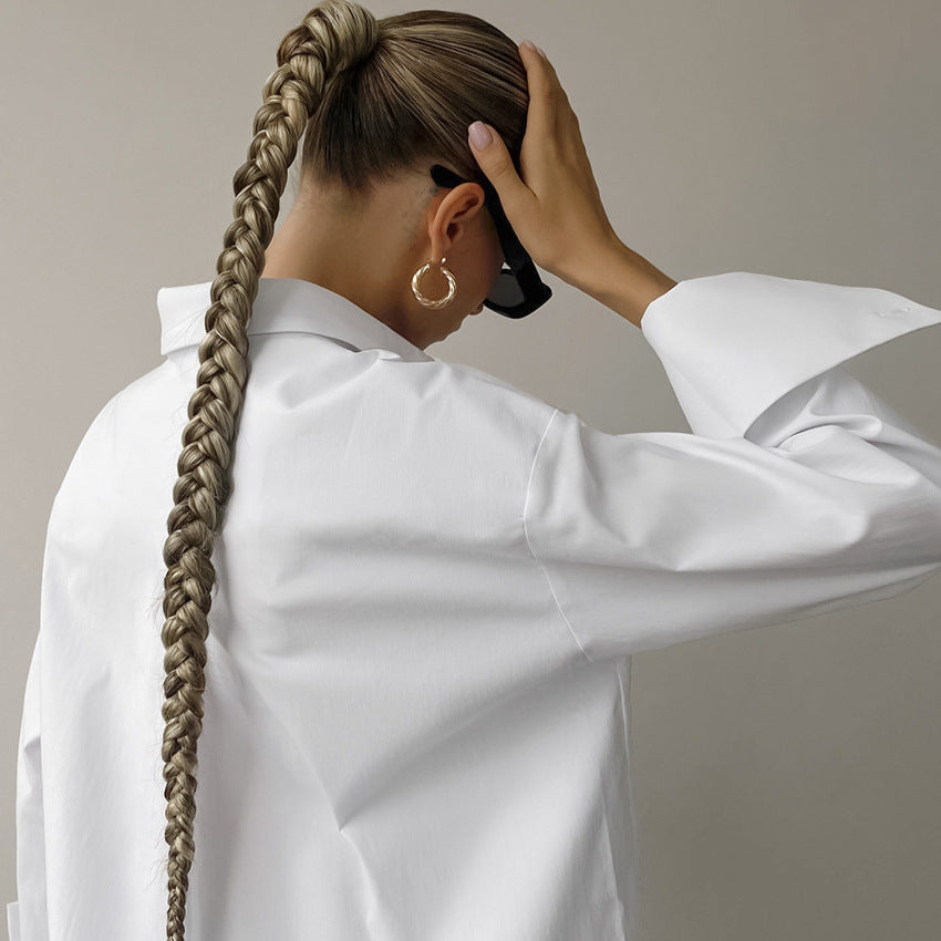 Women's Oversized Shirt Blouse made of high-quality Cotton StylebySassy