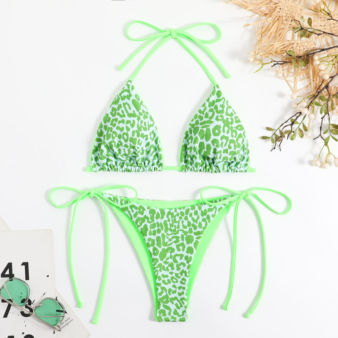 Women Triangle Bikini Set with exciting Leo pattern StylebySassy