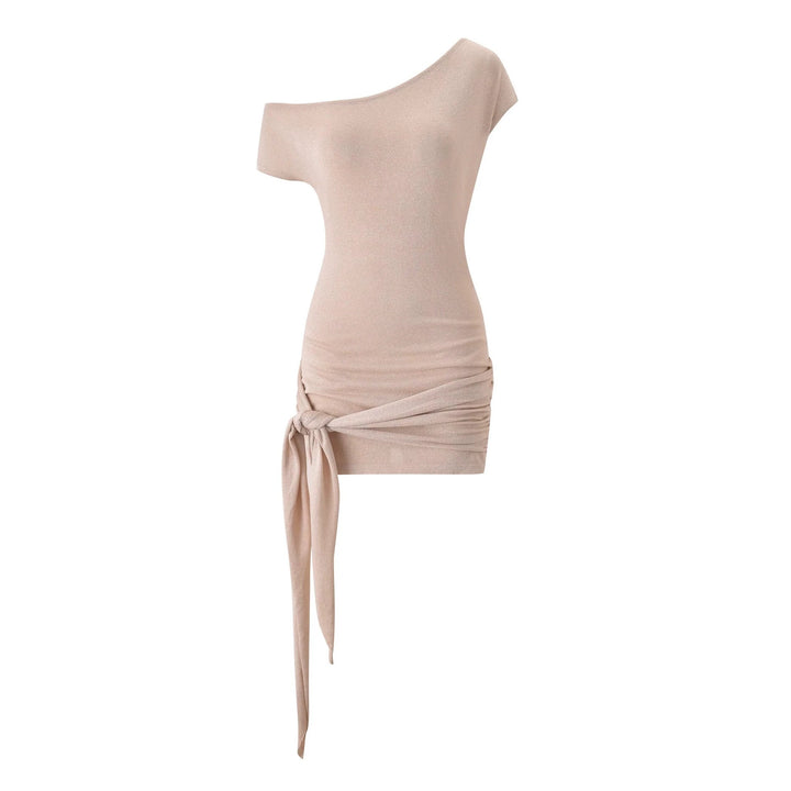 Women's Asymmetrical Wrap Top with Decorative Loops StylebySassy