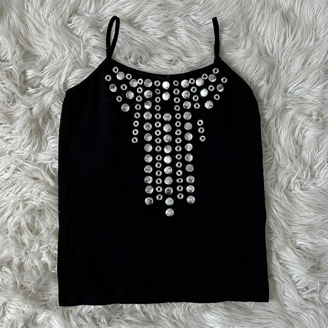 Women's top with sparkling rhinestone details StylebySassy