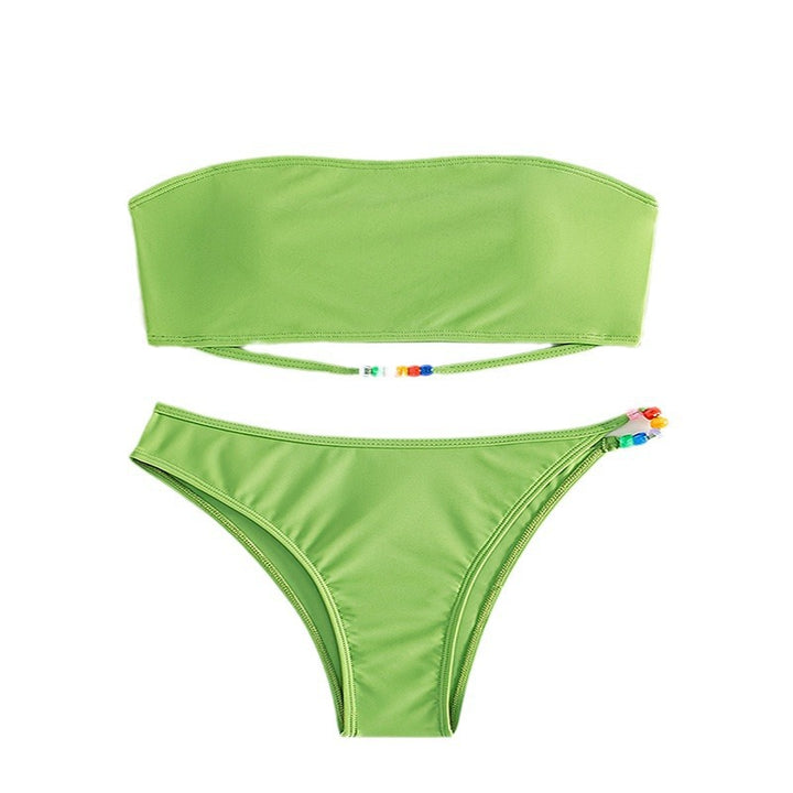 Women's bandeau bikini with adjustable tie band StylebySassy
