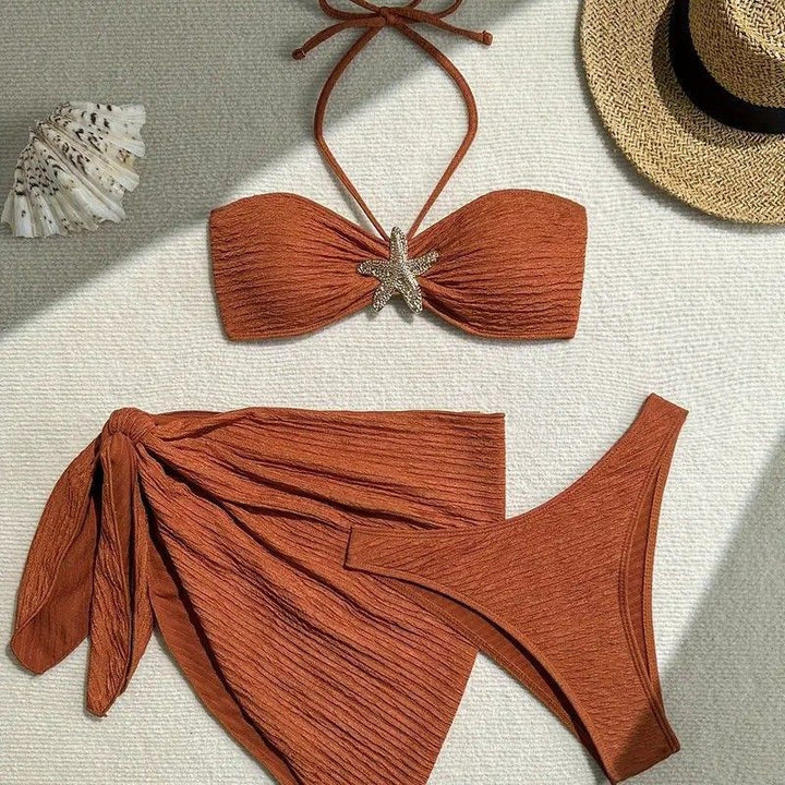 Ladies bandeau bikini with stylish wrap towel StylebySassy
