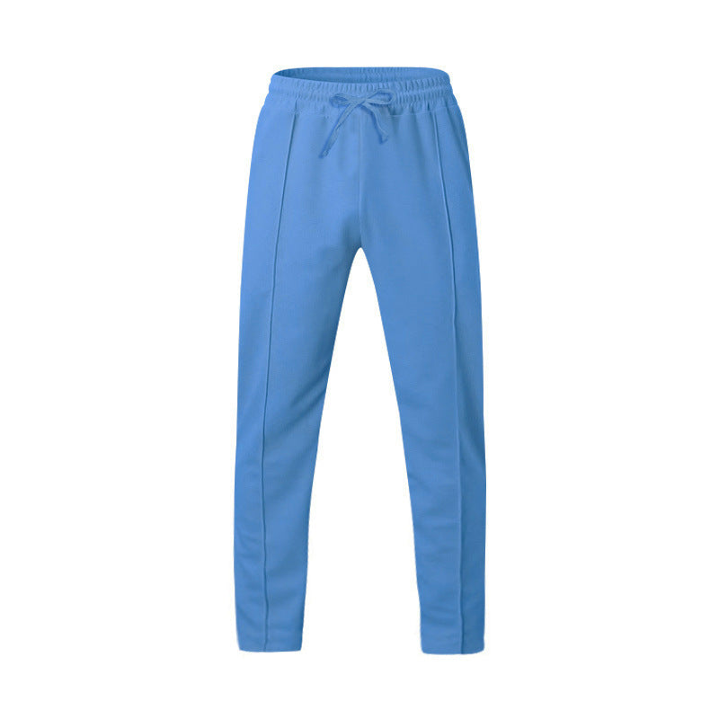 Men's narrow-cut joggers with drawstring and decorative crease StylebySassy