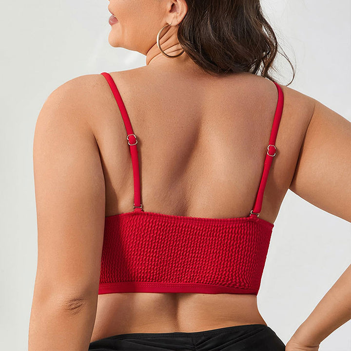 Women's elegant and comfortable bikini top with refined textures StylebySassy