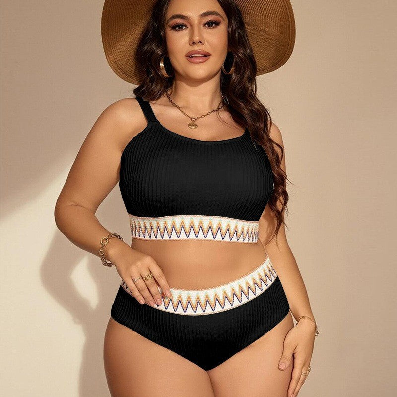 Women’s Sporty Bikini Set with High Waist and Elastic Band StylebySassy