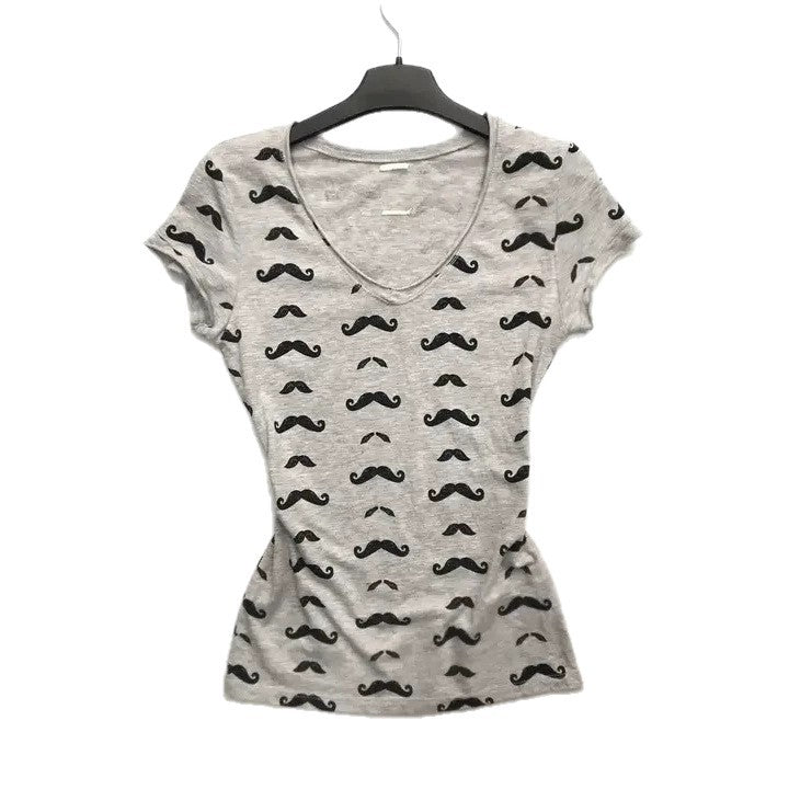 Women’s T-Shirt with Creative Mustache Design StylebySassy