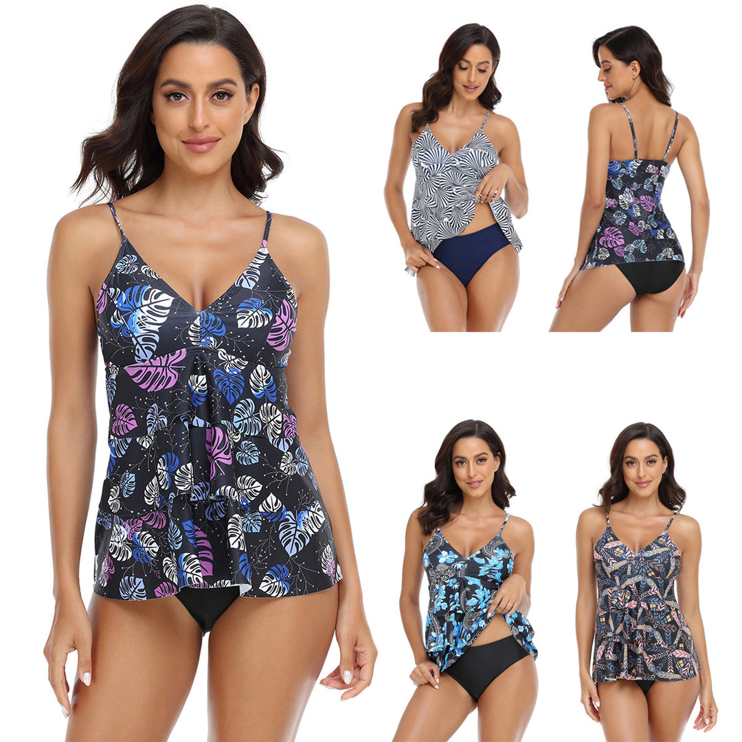 Ladies Tankini with stylish ruffle design and adjustable straps StylebySassy