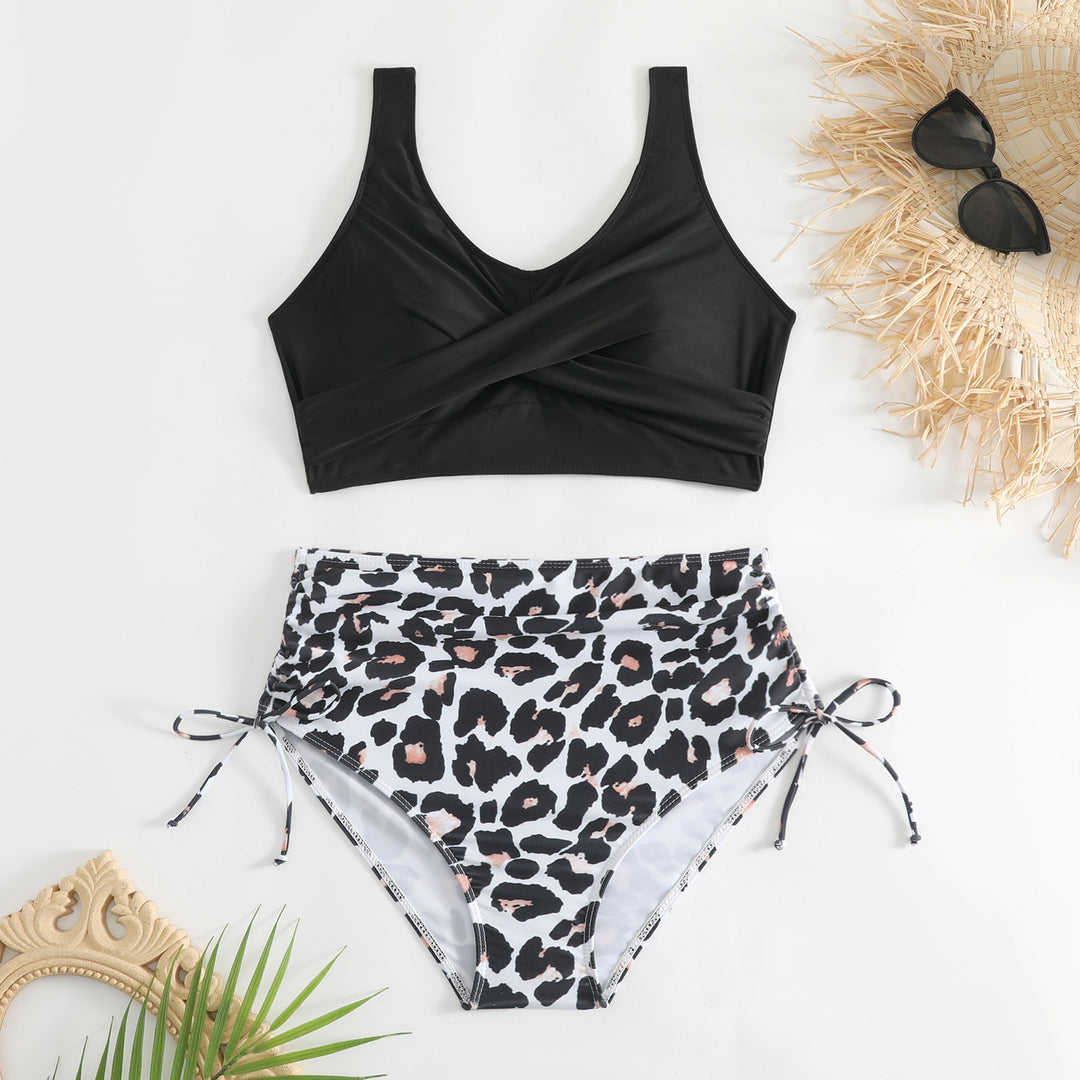 Women's High-Waisted Bikini Set with Adjustable Straps StylebySassy