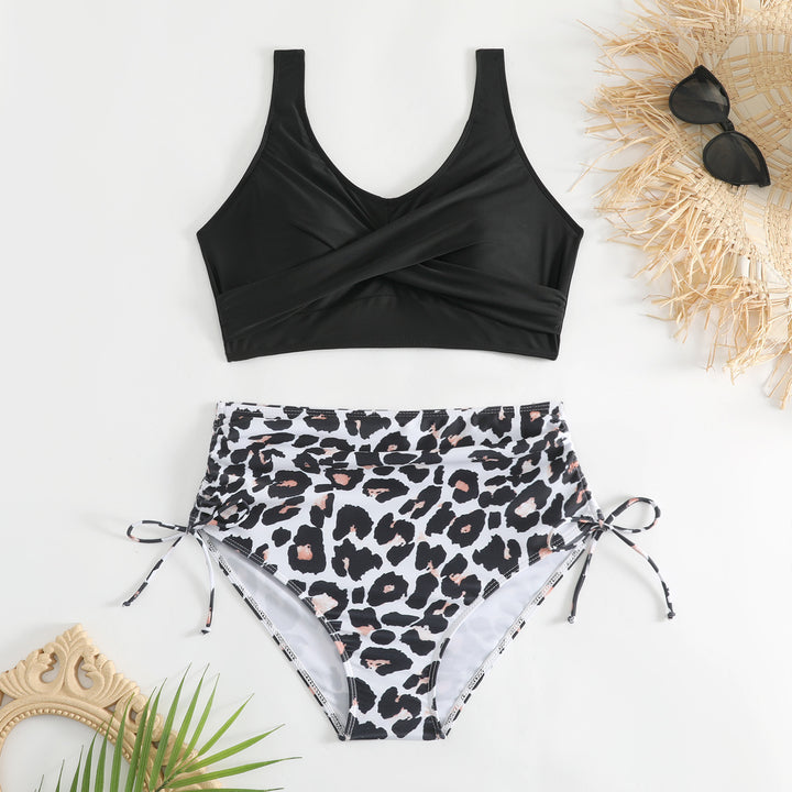 Women's High-Waisted Bikini Set with Adjustable Straps StylebySassy
