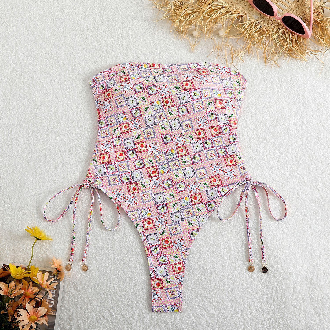 Women One-Piece Swimsuit with Adjustable Laces StylebySassy