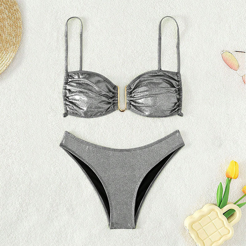 Women's sparkling bikini with adjustable straps and elegant detail StylebySassy