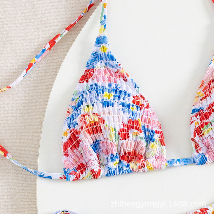 Women's bikini set with colorful pattern mix StylebySassy