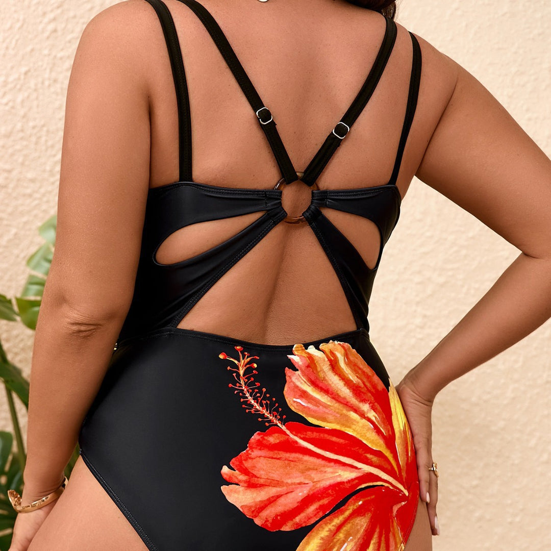 Women's Push-Up Swimsuit with Floral Details StylebySassy