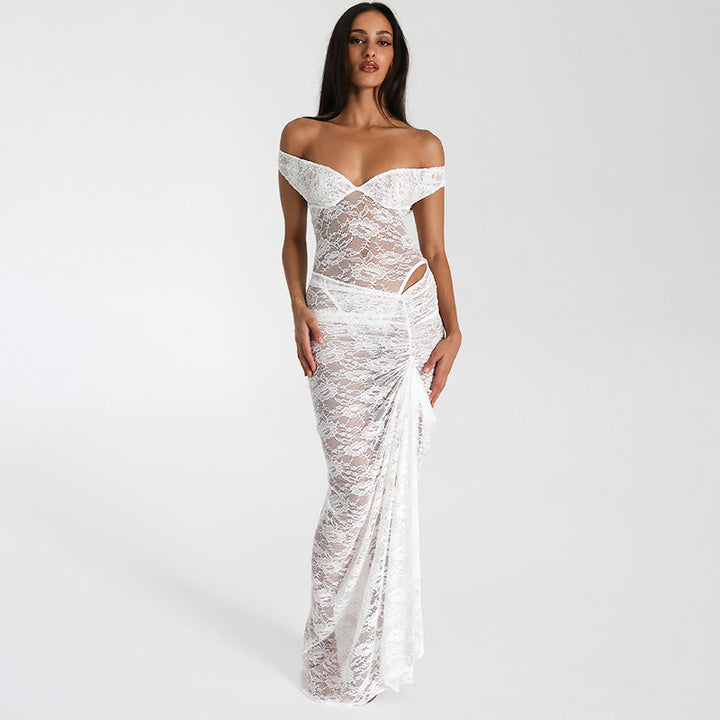 Women's Lace Design Evening Dress StylebySassy