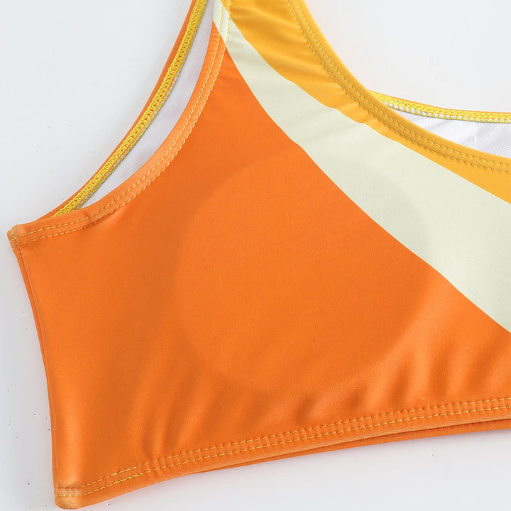 Women's One-Sided Bikini with Coordinated Color Design StylebySassy