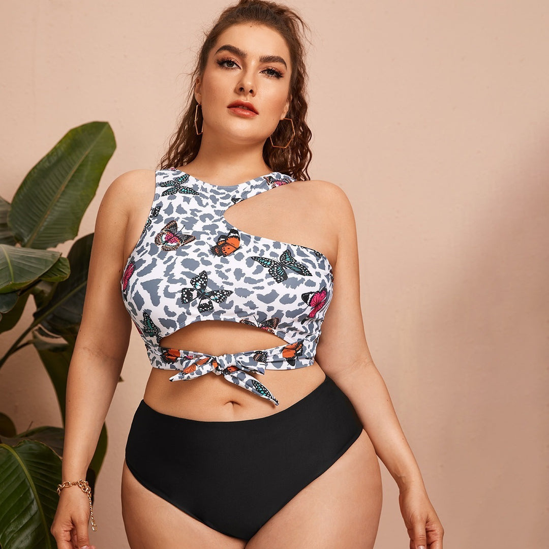 Women’s Crop Bikini Top with Trendy Tie Design StylebySassy