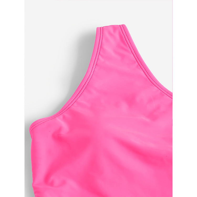 Women’s one-piece swimsuit with asymmetric top and modern cut StylebySassy