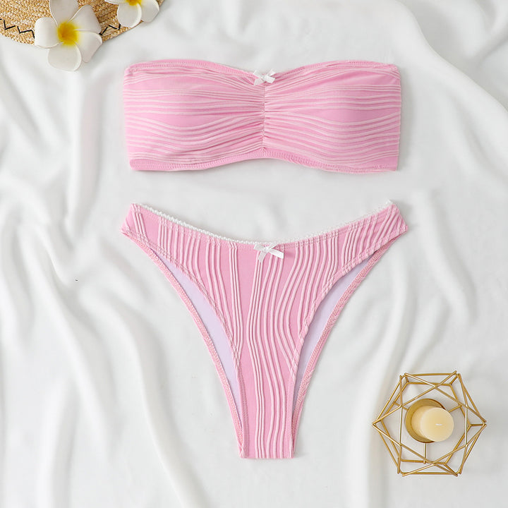 Women's Bandeau Bikini with decorative Ruffles StylebySassy