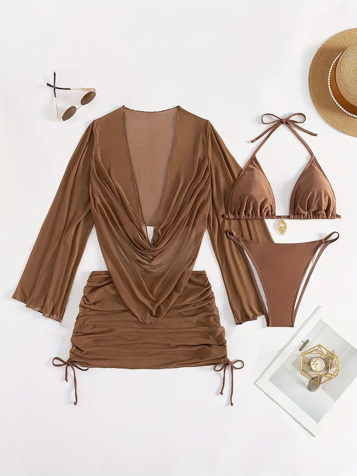 Ladies Bikini Set with elegant wrap top StylebySassy