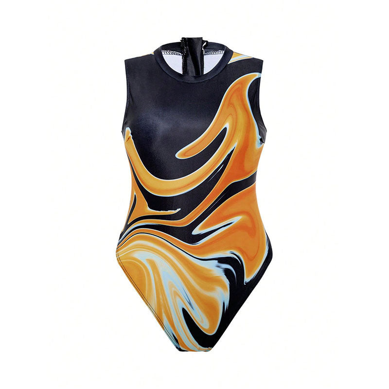 Women's One-Piece Swimsuit with Modern Gradient StylebySassy