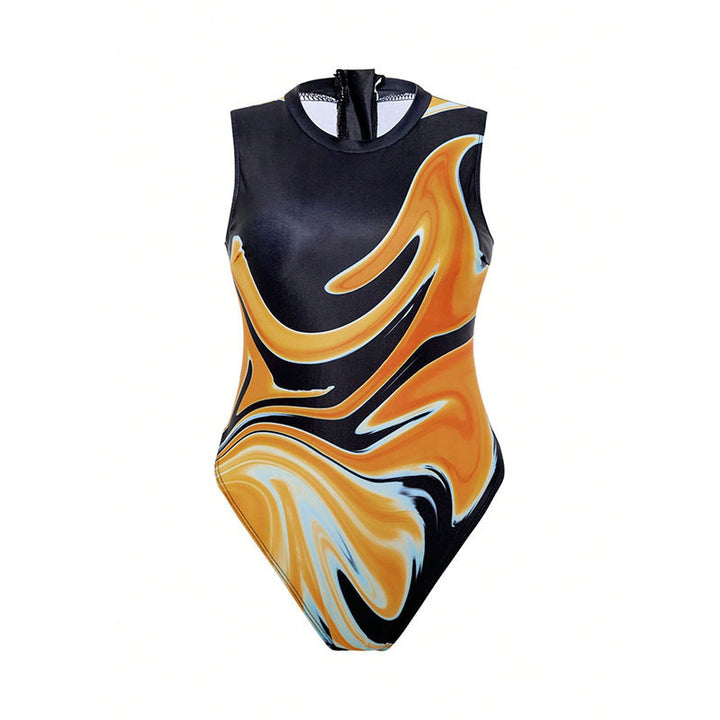 Women's One-Piece Swimsuit with Modern Gradient StylebySassy